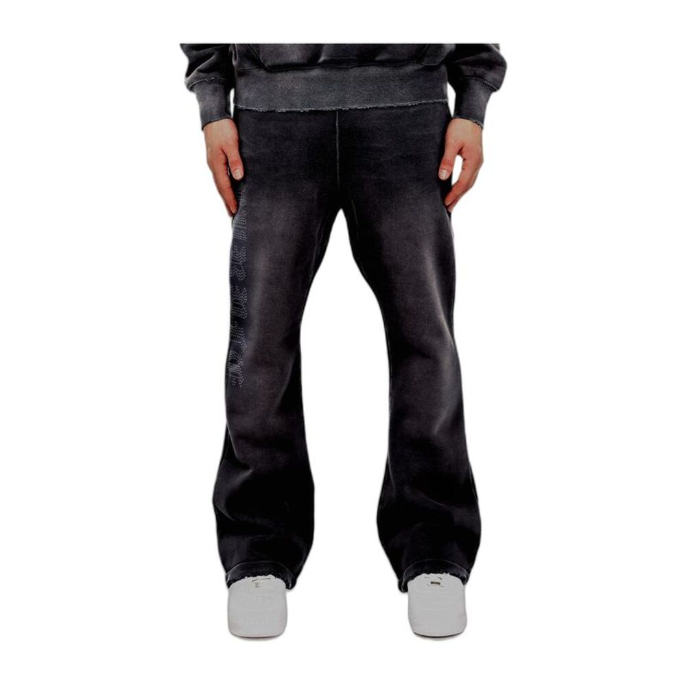 Purple Brand Pants HWT Fleece Flared Mens Black M4216